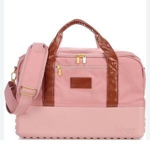 BOGG BAG Pink and Brown Shoulder Bag with Elegant Design